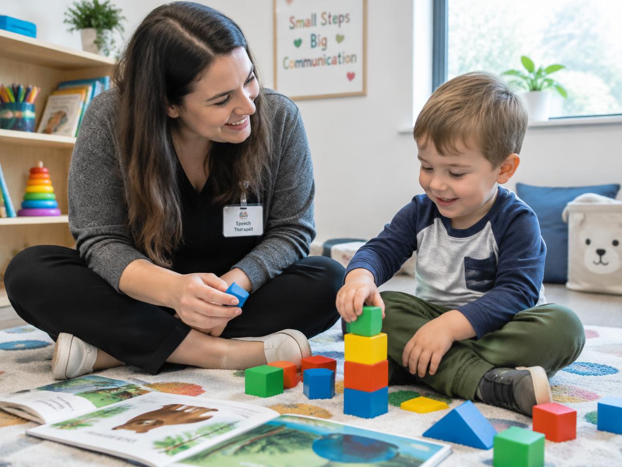 Child receiving pediatric speech therapy at Spectrum Speech Therapy in Lutherville, MD, serving Baltimore County families